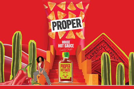 Proper House Hot Sauce lentil chip
