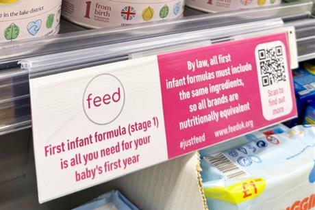 Feed infant formula label in Iceland