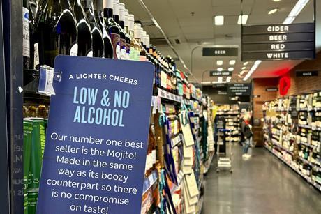 marks and spencer mands supermarket aisle shelf nonalcoholic lowandno low alcohol 0percent beer