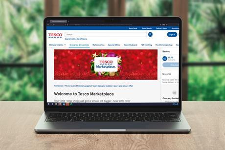 tesco marketplace mockup laptop