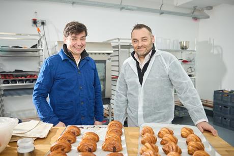 Capital Croissants (l-r) Francois Bonnefoy and Richard Bruton
