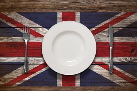 union flag uk food plate british