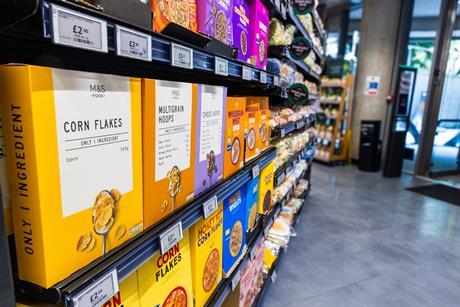 M&S marks one ingredient corn flakes cereal