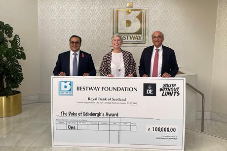 Bestway Foundation DofE donation