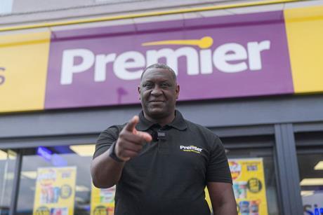 Emile Heskey at a Premier store