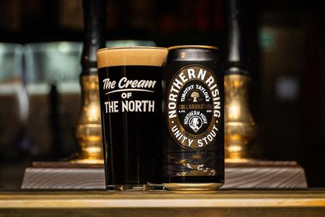 Northern Rising Unity Stout can and glass pour (1)