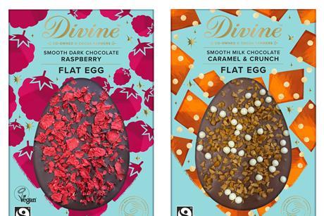 Divine Dark Chocolate Raspberry Flat Egg