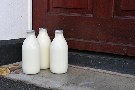 Milk bottles milkman
