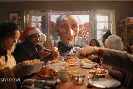 Sainsbury's advert BFG at Christmas dinner