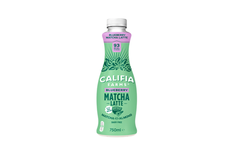 Blueberry Matcha Almond Latte