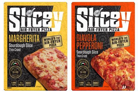 Slicey air fryer pizza