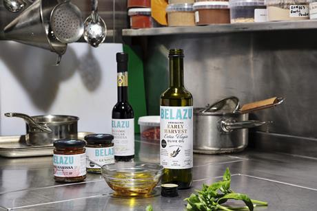 BELAZU Olive Oil Balsamic Harissa Pesto