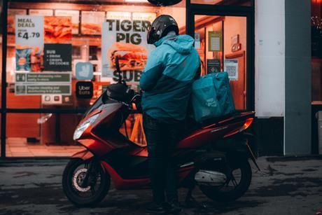 Deliveroo rider Subway