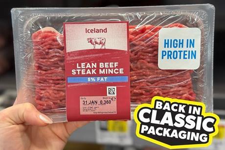 iceland mince packaging