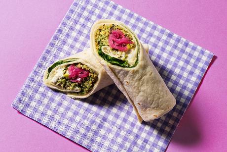 Greencore Co-op Pine nut And Spinach Falafel Wrap