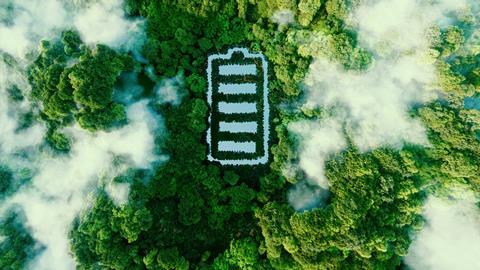 green battery forrest sustainability GettyImages-1340519928