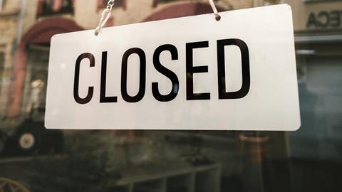 closed shop sign