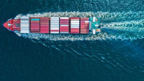 Container ship exports