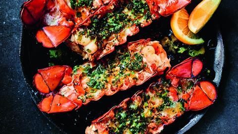 4 Lobster Tails with Langoustine & Garlic Butter £55 448g