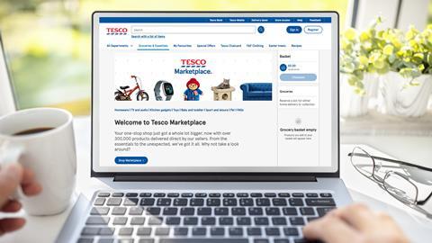 tesco marketplace mockup