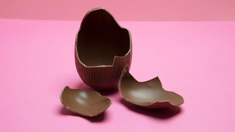 easter egg crack chocolate