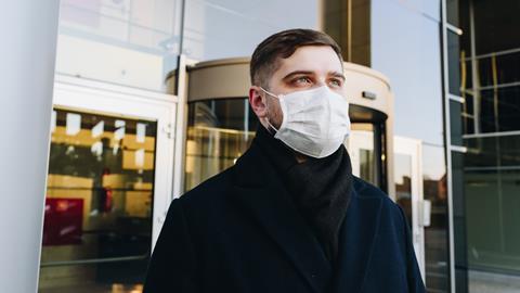 man wearing face mask coronavirus