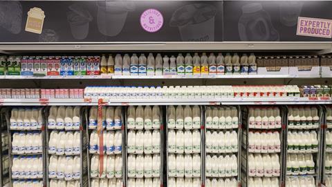 Sainsburys milk aisle