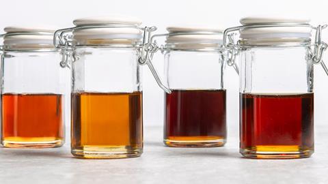 Four grades of maple syrup