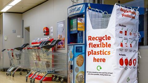 Sainsbury's Soft Plastic collection point (c) EIA UK