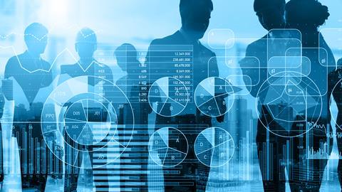 Business leaders discussing the next data strategies for 2025 while in a meeting