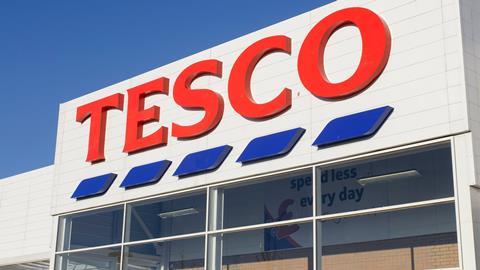 Tesco store sign