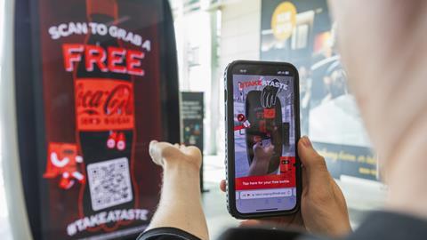 Shopper uses mobile coupon for CocaCola in Westfield