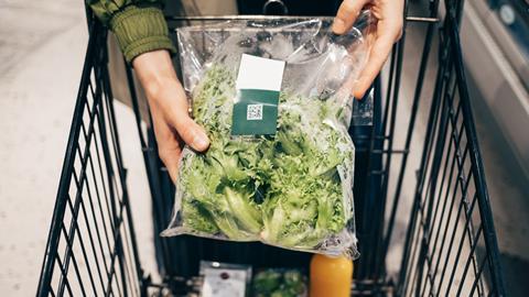 qr code barcode salad food supermarket