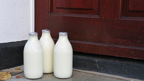 Milk bottles milkman