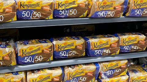 Loaves of Kingsmill bread on supermarket shelves - William Reed 2100x1400