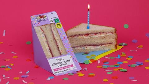 Tesco Birthday Cake Sandwich 2