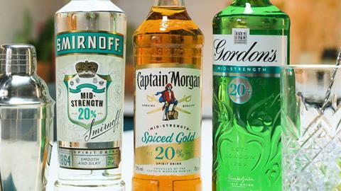 Diageo mid-strength range