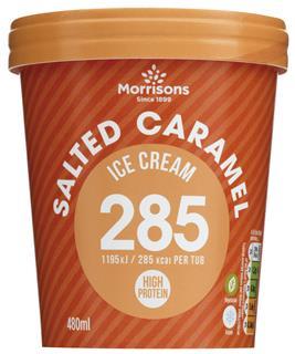 Morrisons Salted Caramel lower cal ice cream
