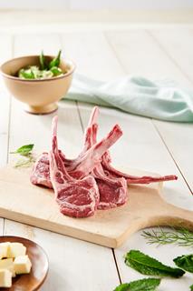 GREAT SOUTHERN LAMB RIB CHOP STYLED RAW SHOT 3-4 ANGLE  612