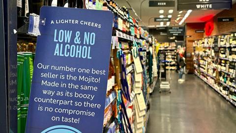 marks and spencer mands supermarket aisle shelf nonalcoholic lowandno low alcohol 0percent beer
