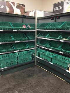 Tesco empty shelves