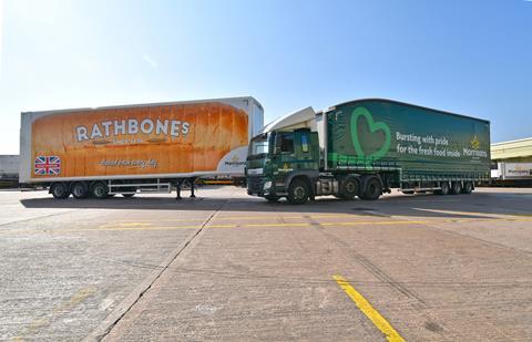 Rathbones Bakery & Morrisons ambient double deck Tiger Trailers