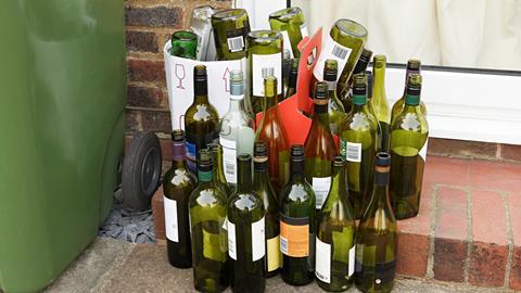 glass bottles recycling waste epr drs bin empty