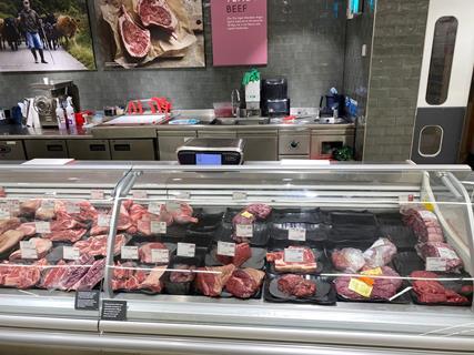 Waitrose butcher meat counter