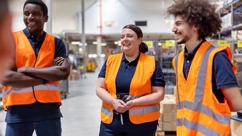 Diverse workforce warehouse