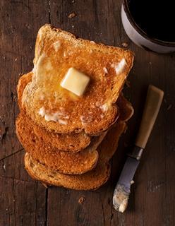 buttered toast breakfast