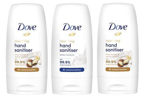 1. Dove moisturising hand sanitisers