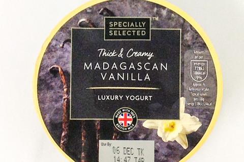 Dairy Aldi  Vanilla Luxury yoghurt