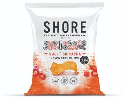 Shore Sweet Sriracha seaweed chips