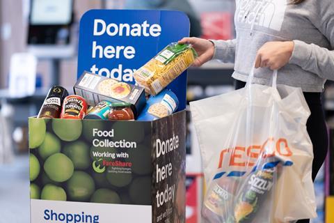 Tesco donation box